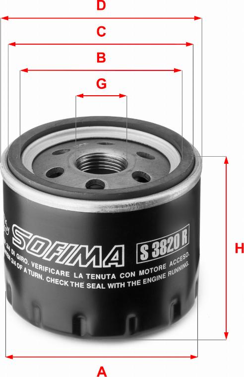 Sofima S 3820 R - Oil Filter autospares.lv