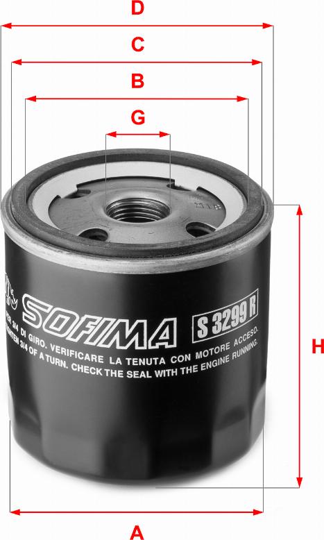 Sofima S 3299 R - Oil Filter autospares.lv