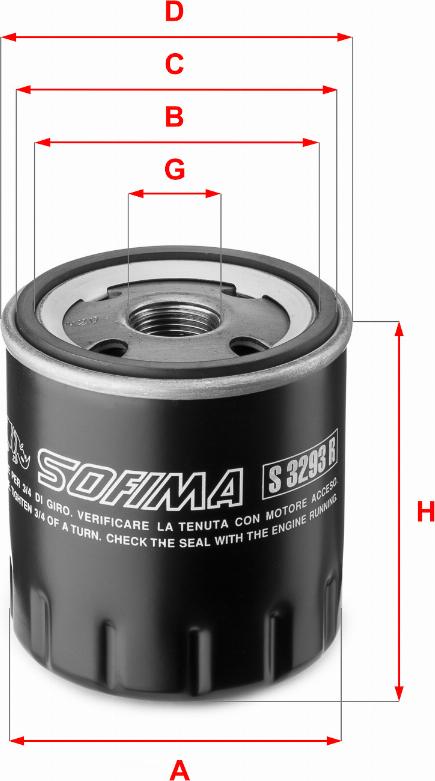 Sofima S 3293 R - Oil Filter autospares.lv