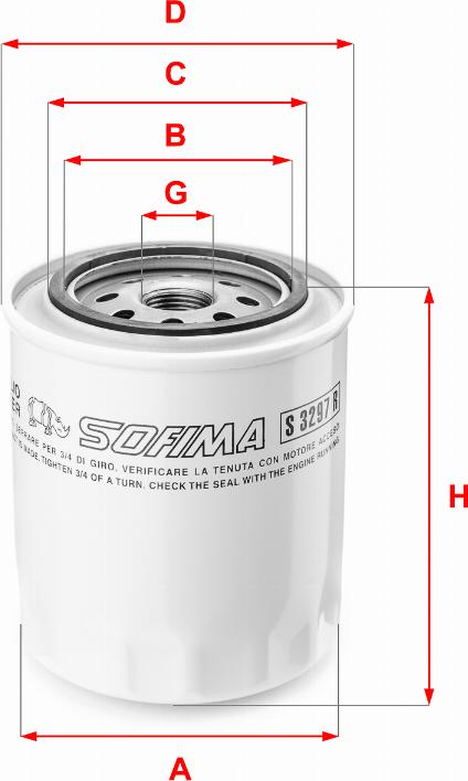 Sofima S 3297 R - Oil Filter autospares.lv