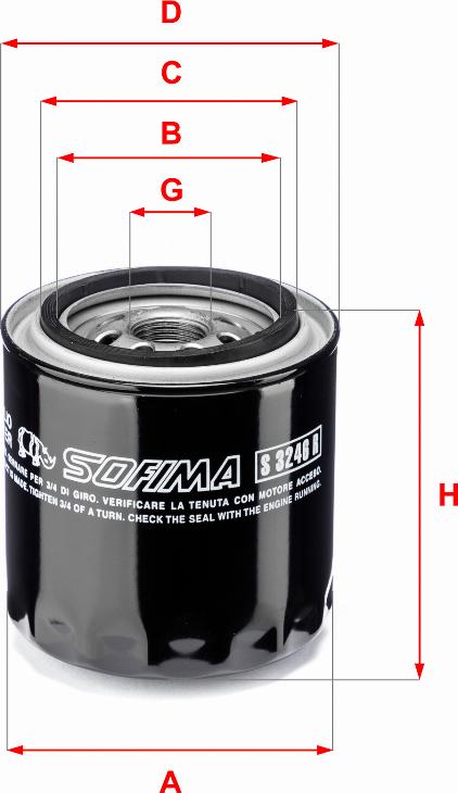 Sofima S 3246 R - Oil Filter autospares.lv