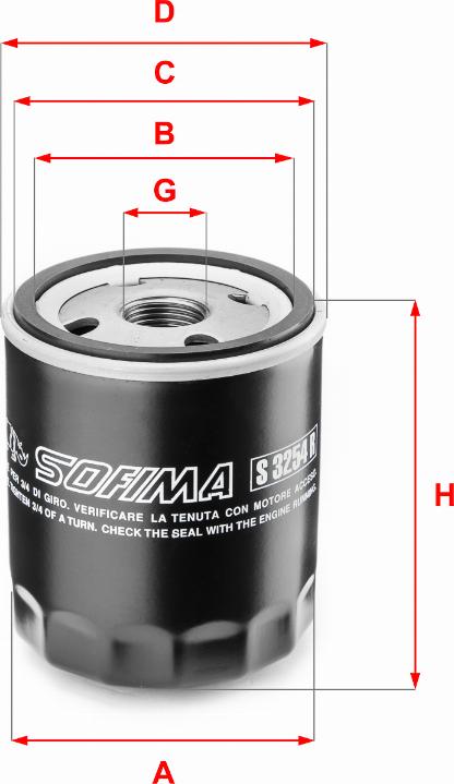 Sofima S 3254 R - Oil Filter autospares.lv