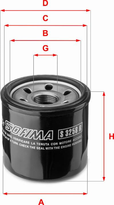 Sofima S 3258 R - Oil Filter autospares.lv