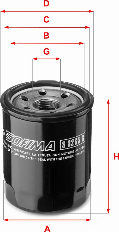 Sofima S 3265 R - Oil Filter autospares.lv