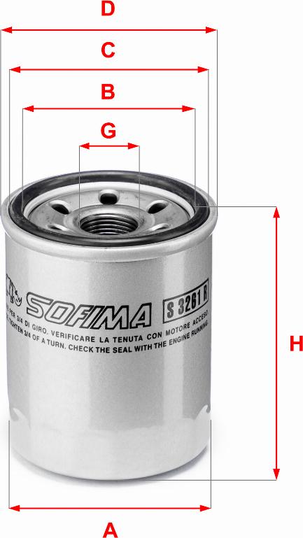 Sofima S 3261 R - Oil Filter autospares.lv