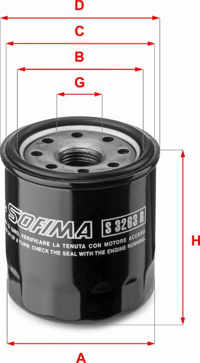 Sofima S 3263 R - Oil Filter autospares.lv