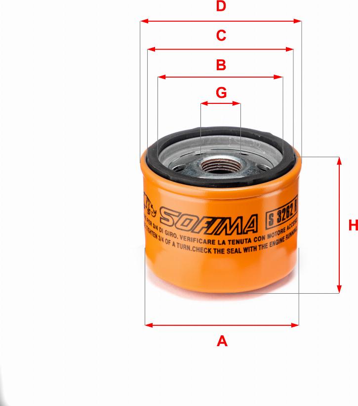 Sofima S 3262 R - Oil Filter autospares.lv