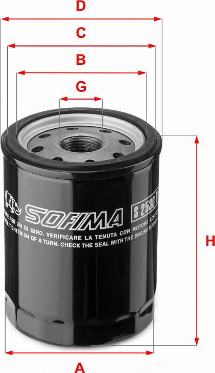 Sofima S 2530 R - Oil Filter autospares.lv