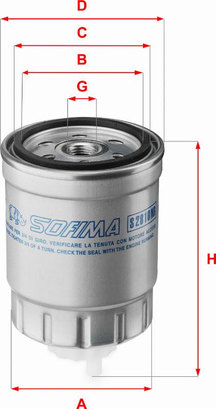 Sofima S 2810 NR - Fuel filter autospares.lv