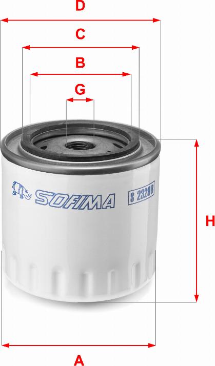 Sofima S 2329 R - Oil Filter autospares.lv