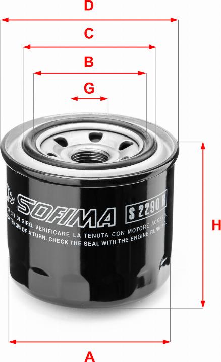 Sofima S 2290 R - Oil Filter autospares.lv