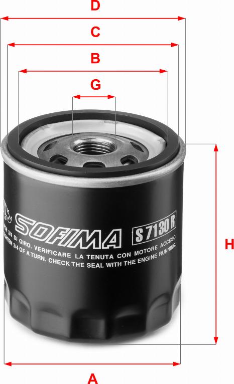 Sofima S 7130 R - Oil Filter autospares.lv