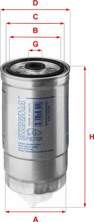 Sofima S 7H2O NR - Fuel filter autospares.lv