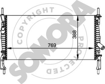 Somora 094540A - Radiator, engine cooling autospares.lv