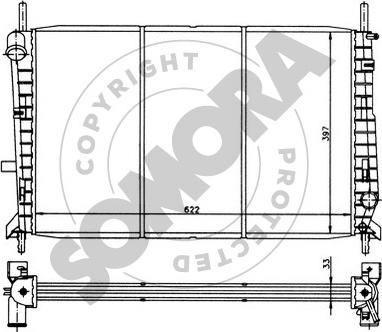 Somora 095042 - Radiator, engine cooling autospares.lv