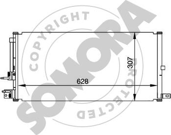 Somora 095260D - Condenser, air conditioning autospares.lv