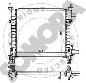 Somora 091040 - Radiator, engine cooling autospares.lv