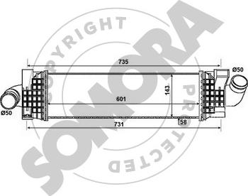 Somora 093645 - Intercooler, charger autospares.lv