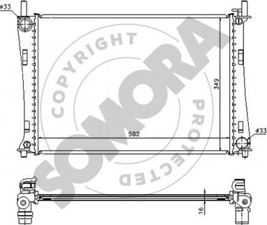 Somora 092540 - Radiator, engine cooling autospares.lv