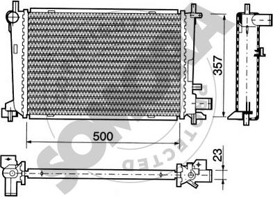 Somora 092342 - Radiator, engine cooling autospares.lv