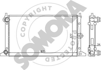 Somora 097140 - Radiator, engine cooling autospares.lv