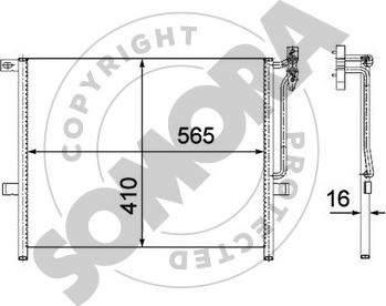 Somora 040560B - Condenser, air conditioning autospares.lv