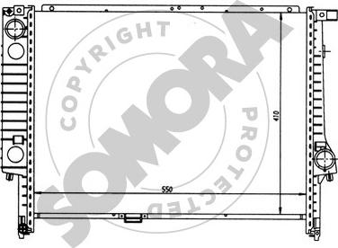 Somora 040345 - Radiator, engine cooling autospares.lv