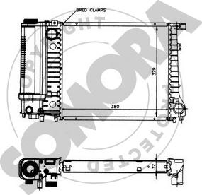 Somora 040240 - Radiator, engine cooling autospares.lv