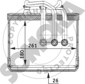 Somora 042350 - Heat Exchanger, interior heating autospares.lv