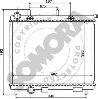 Somora 050440A - Radiator, engine cooling autospares.lv