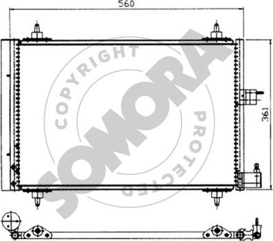 Somora 053060 - Condenser, air conditioning autospares.lv