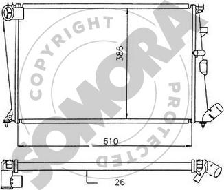 Somora 052140E - Radiator, engine cooling autospares.lv