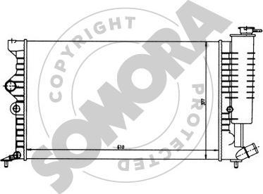 Somora 052140 - Radiator, engine cooling autospares.lv