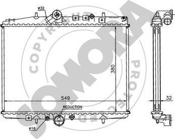 Somora 052340A - Radiator, engine cooling autospares.lv