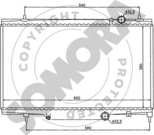 Somora 052340D - Radiator, engine cooling autospares.lv