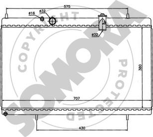 Somora 052340H - Radiator, engine cooling autospares.lv