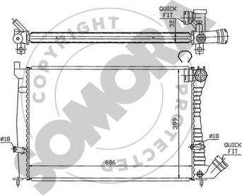 Somora 052240F - Radiator, engine cooling autospares.lv