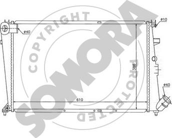 Somora 052240 - Radiator, engine cooling autospares.lv