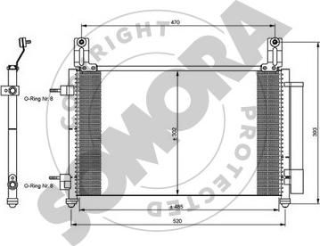 Somora 060260 - Condenser, air conditioning autospares.lv