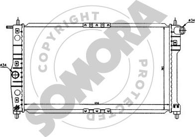 Somora 062140 - Radiator, engine cooling autospares.lv