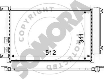 Somora 010160B - Condenser, air conditioning autospares.lv