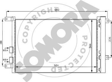 Somora 010160C - Condenser, air conditioning autospares.lv