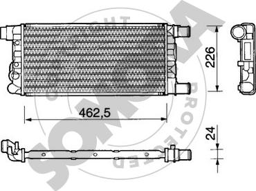 Somora 080040 - Radiator, engine cooling autospares.lv