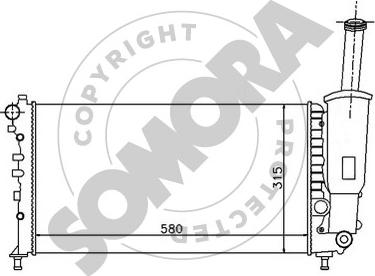 Somora 081440 - Radiator, engine cooling autospares.lv