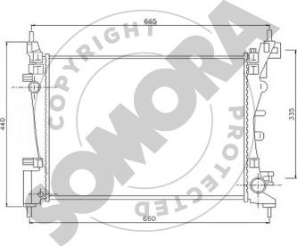 Somora 081540 - Radiator, engine cooling autospares.lv