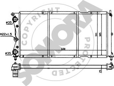 Somora 081242 - Radiator, engine cooling autospares.lv