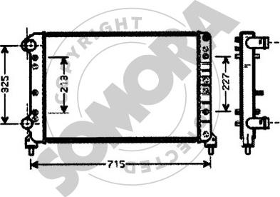 Somora 088041 - Radiator, engine cooling autospares.lv