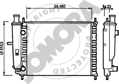 Somora 082243 - Radiator, engine cooling autospares.lv