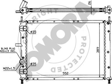 Somora 082242 - Radiator, engine cooling autospares.lv