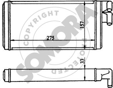 Somora 020650 - Heat Exchanger, interior heating autospares.lv